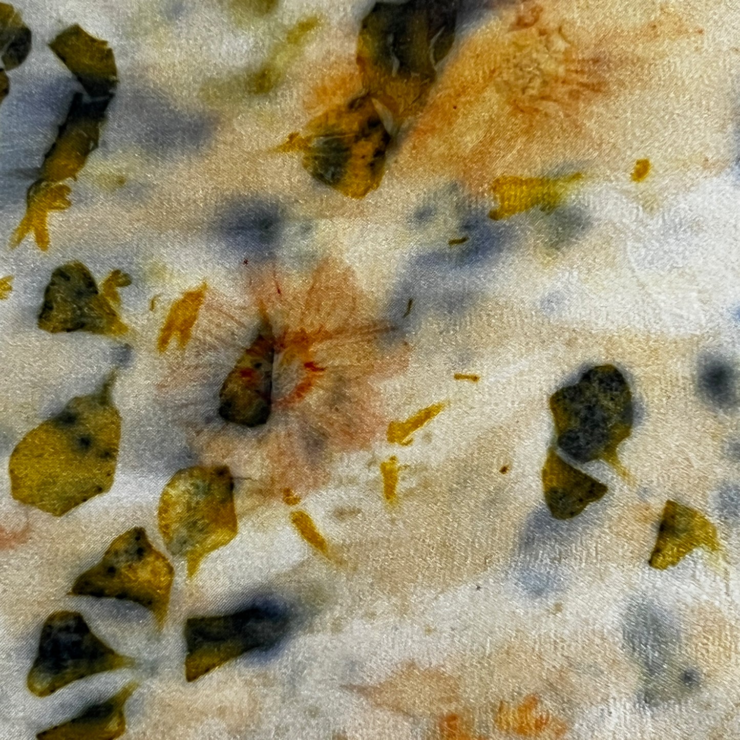 SAT16-03 - Satin Scarf - 16" x 16" - Marigold, Coreopsis