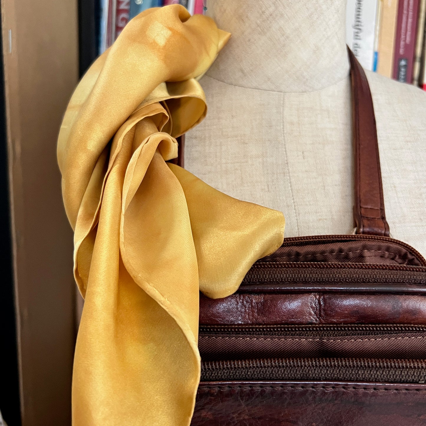 SAT16-09 - Satin Scarf - 16" x 16" - Marigold