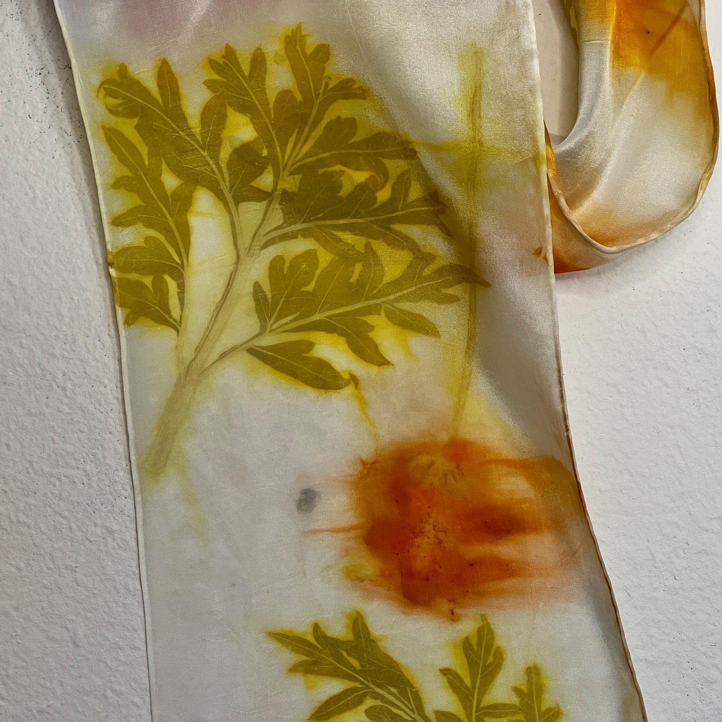 FC08-05 - Flat Crepe Scarf - 8" x 54” -Sulphur Cosmos