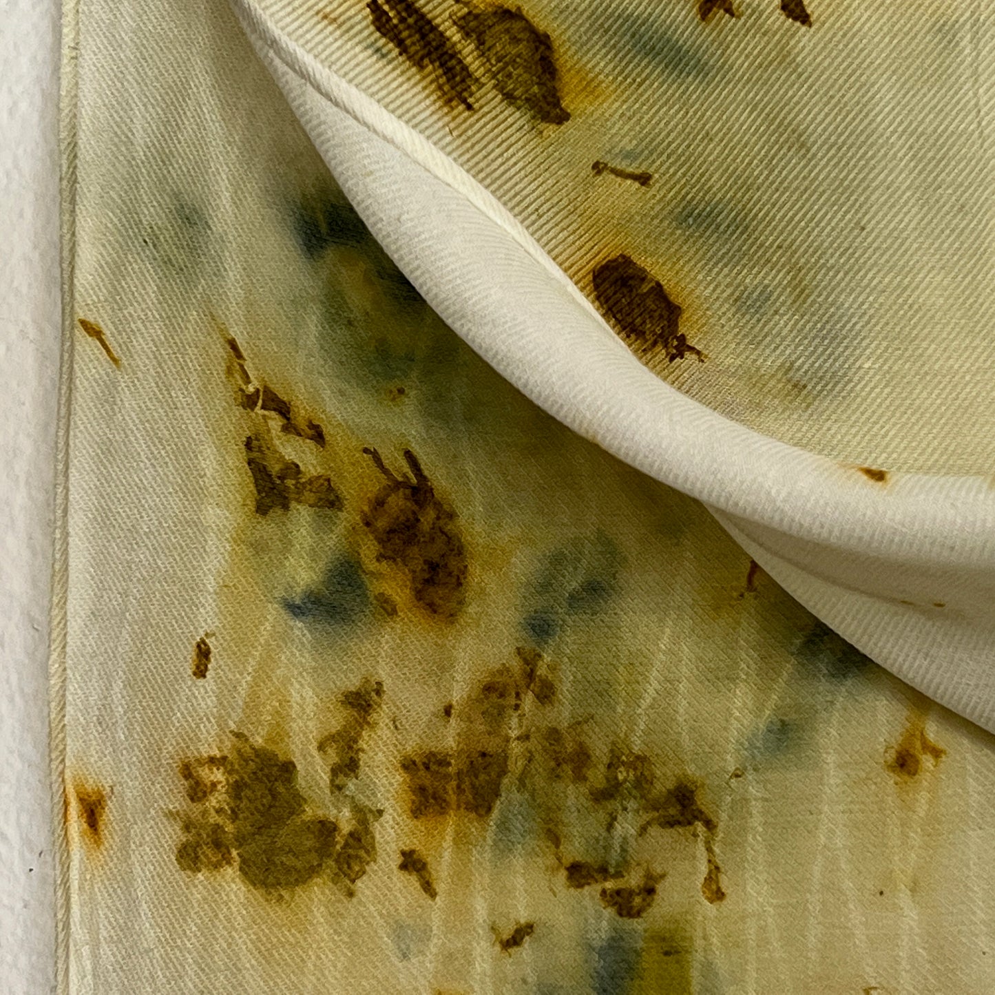 SW08-01 - Silk Wool Scarf - 8" x 52" - Hibiscus, Marigold, Larkspur