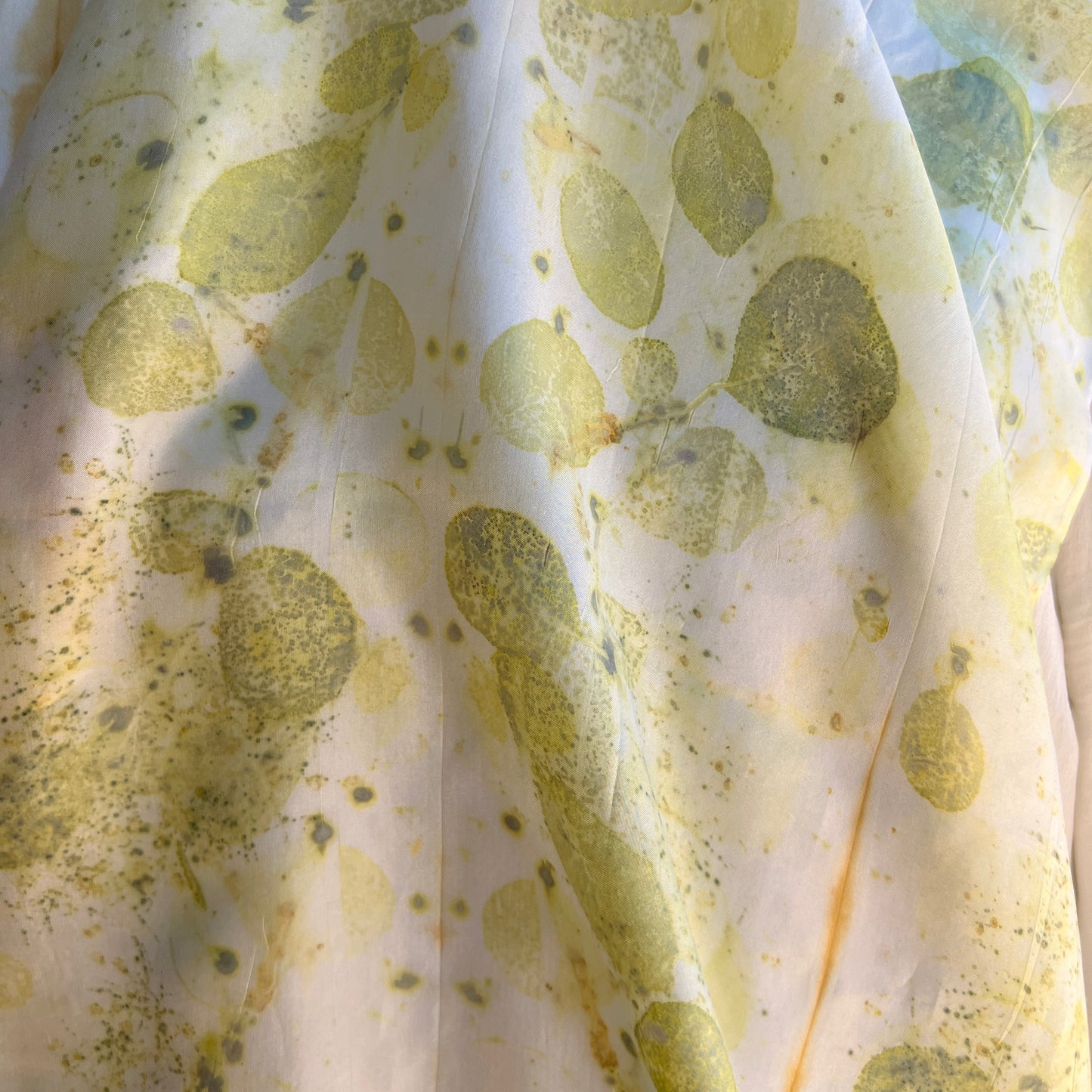 H15-01 - Habotai Silk Scarf 15" x 58" - Cotinus, Coreopsis