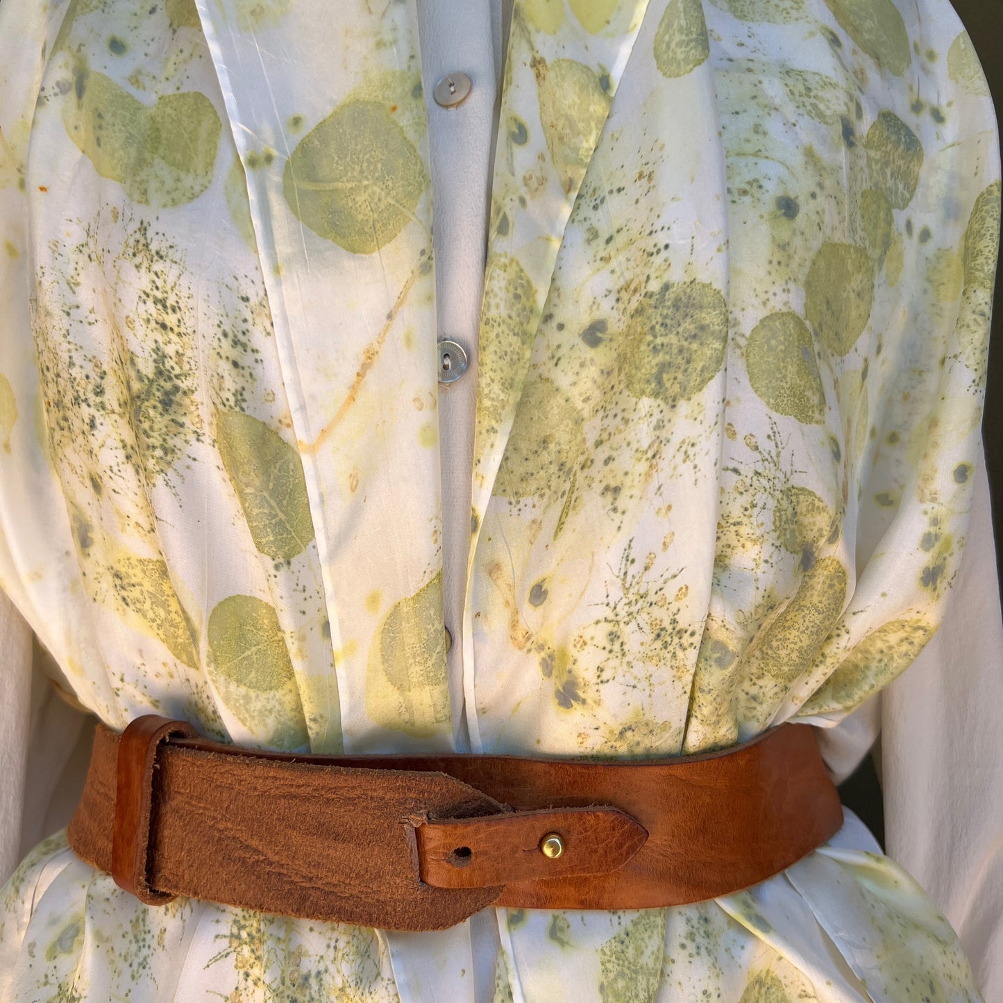 H15-01 - Habotai Silk Scarf 15" x 58" - Cotinus, Coreopsis