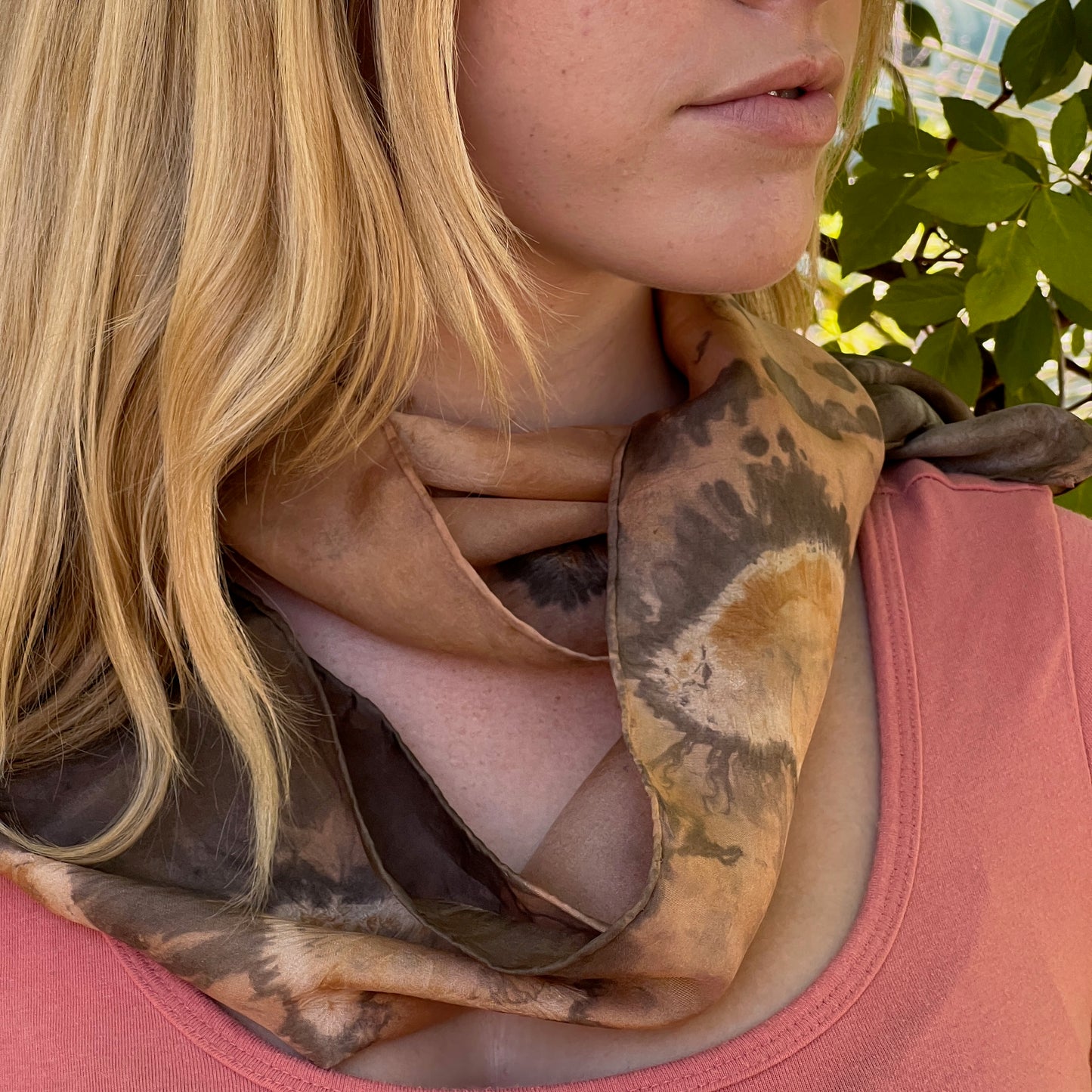 H08-10 - Habotai Scarf 8" x 52" - Avocado