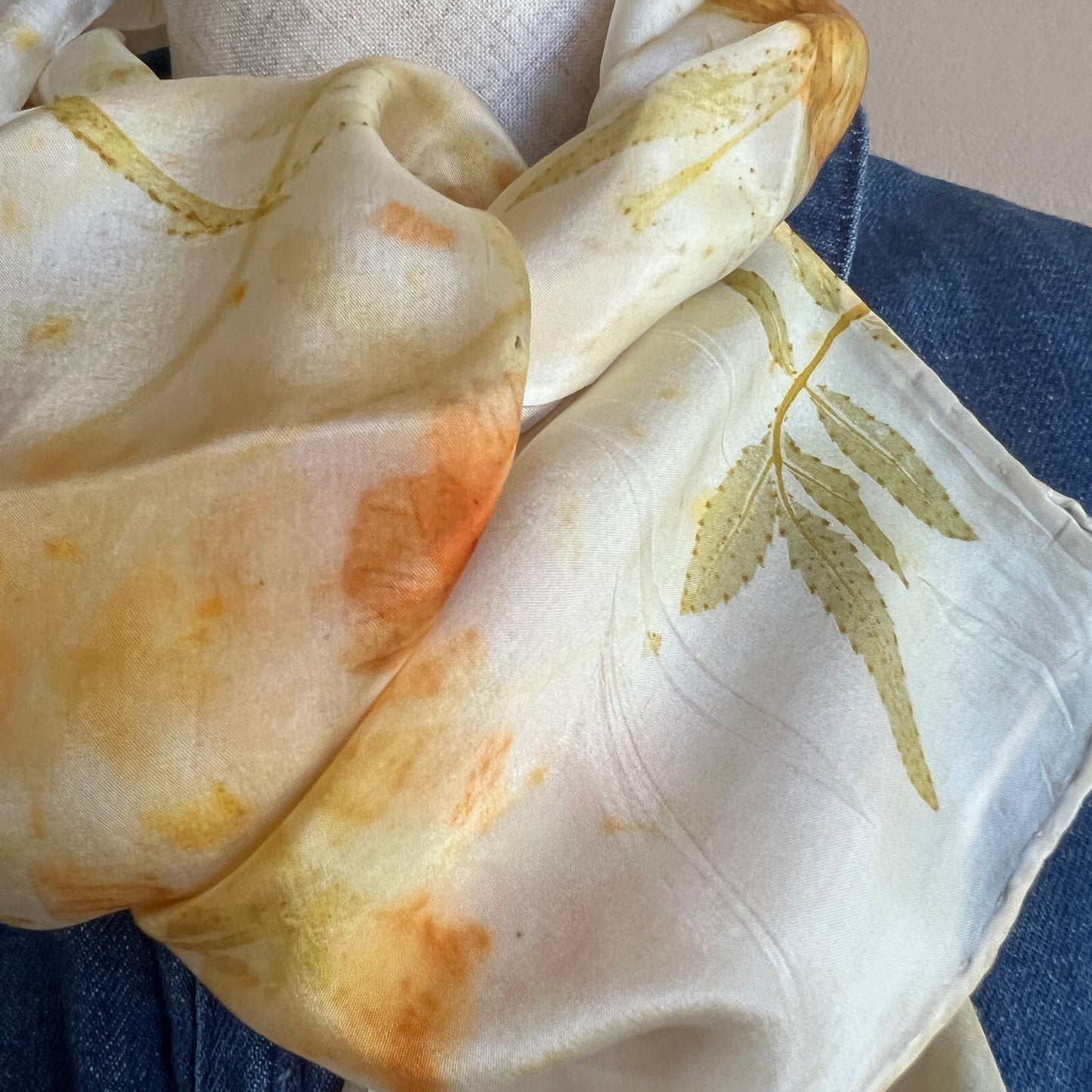 FC08-06 - Flat Crepe Scarf - 8" x 54”  - Sulphur Cosmos, Marigold