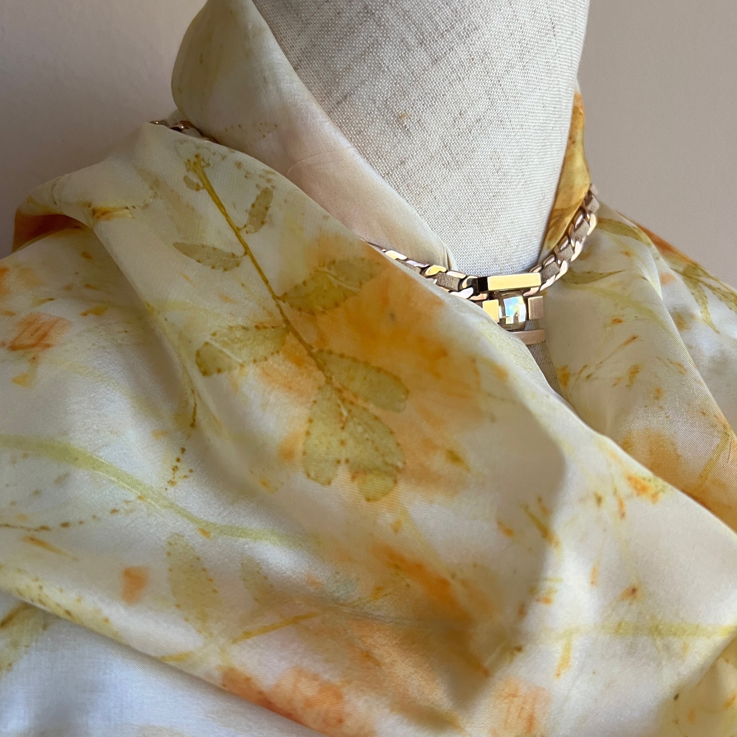 FC08-06 - Flat Crepe Scarf - 8" x 54”  - Sulphur Cosmos, Marigold